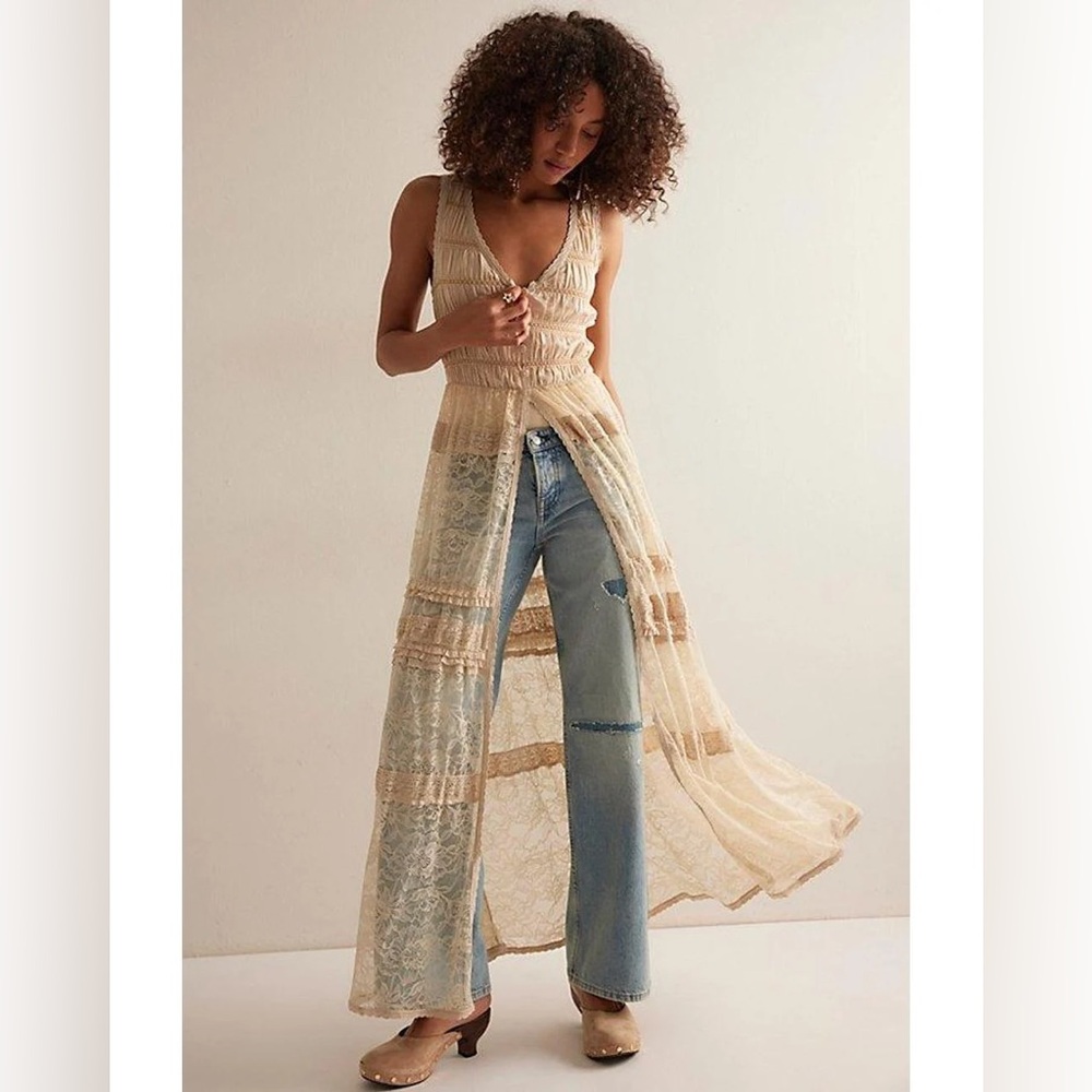 Free People Sweet Saloon Sleeveless Maxi Bodysuit Dress